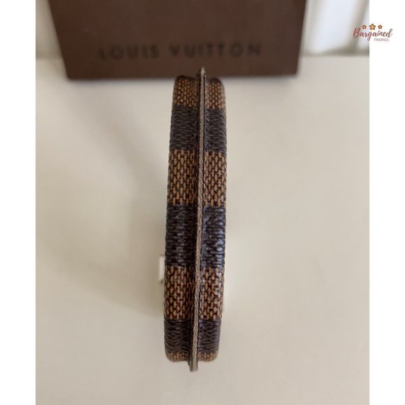 Authentic Louis Vuitton Brown Damier Ebene Coated Canvas Clip It Bracelet BC0148 - Picture 6 of 12